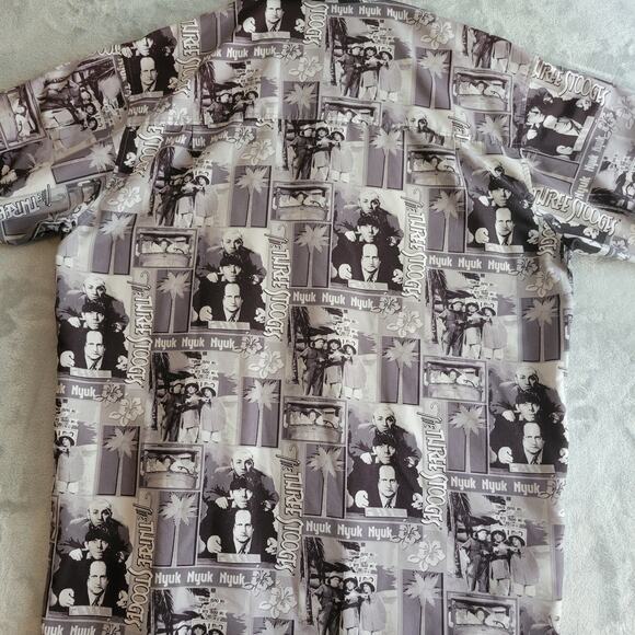 Ralph Marlin Shirt Men's XL Three Stooges AOP Short-Sleeve Larry Curly Moe - Picture 5 of 8